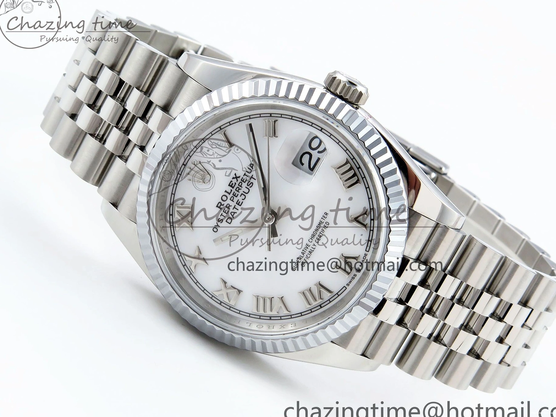 0524 Classic Datejust 36mm 126234 904L Steel HGF 1:1 Best Edition White Dial Roman Number Markers on SS Bracelet VR 1484